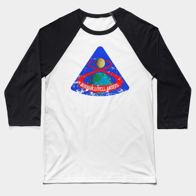 Apollo 8 Vintage Insignia Baseball T-Shirt by Distant War